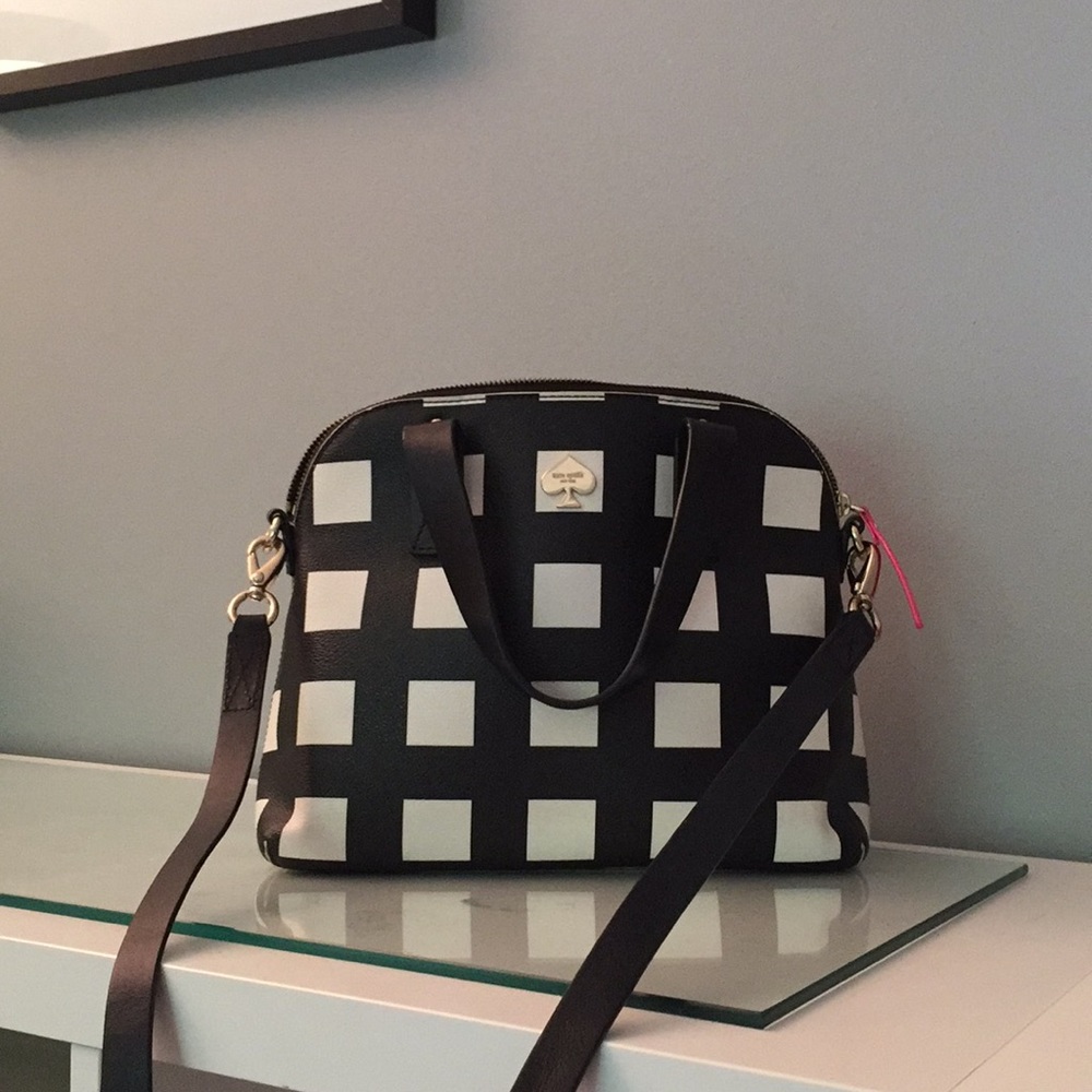 Kate Spade pop art check grove st. satchel